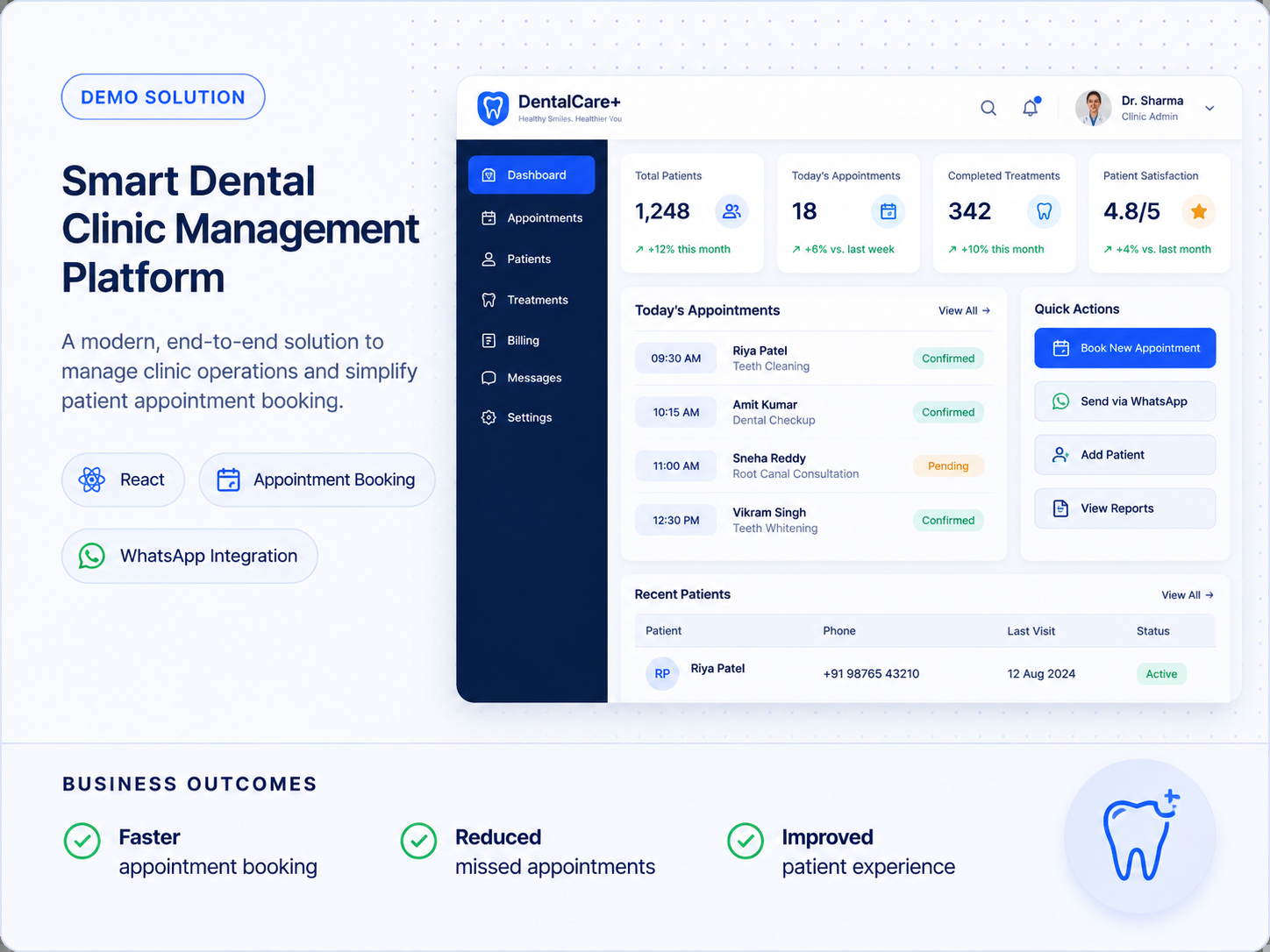 Smart Dental Clinic Management Platform